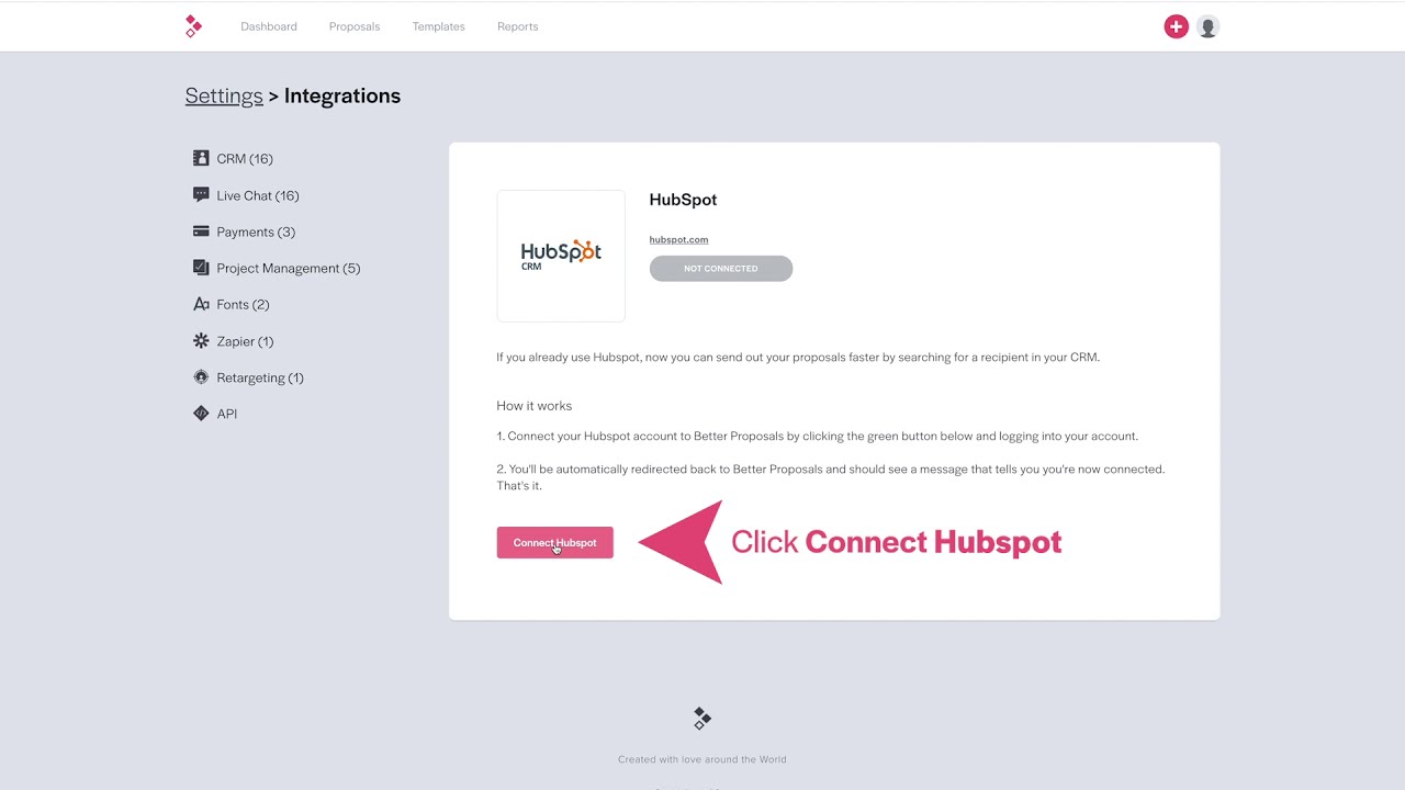 Integrate HubSpot CRM | Better Proposals Help Center