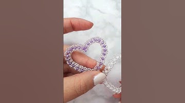 Beaded heart.Tutorial on my channel #diyjewelry #handmadejewelry #seedbeads #beadsjewellery #shorts