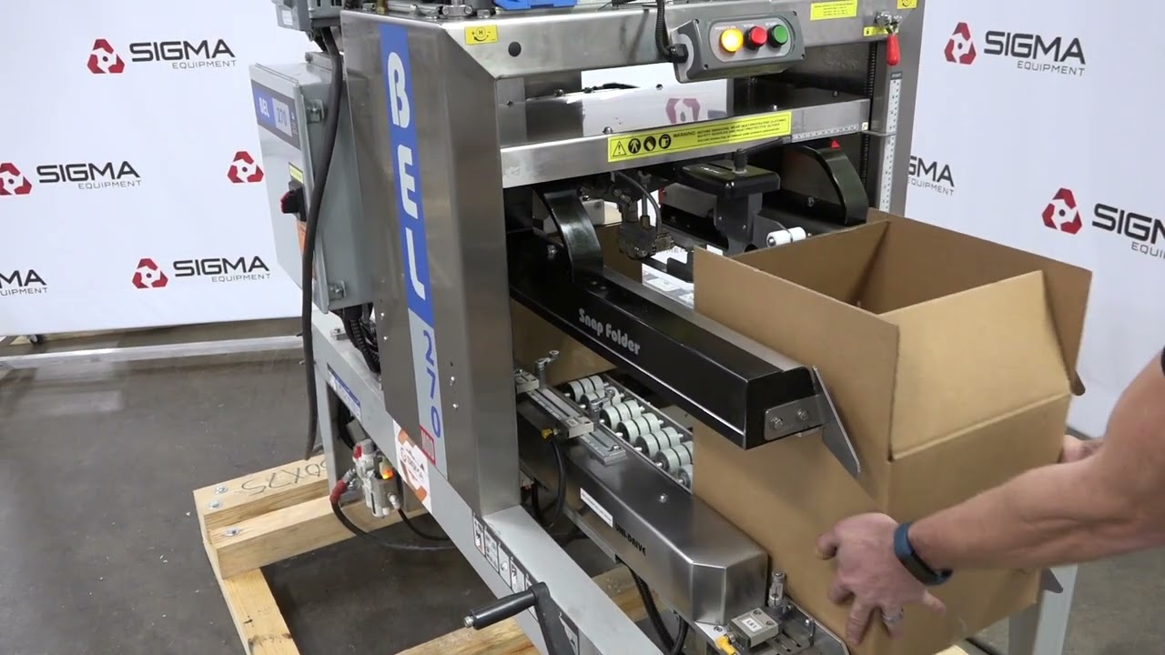 E307507 - BEL 270 Stainless Steel Fully Automatic Top Only Glue Case Sealer