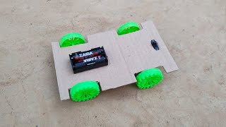How to make car with cardboard and gear motor
