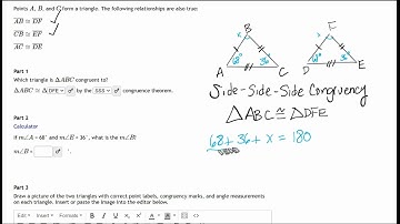 Triangle Congruency   3 14 Unit 3 Practice Test 1