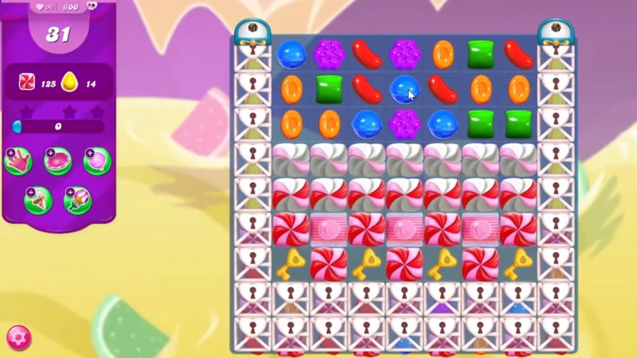 Candy Crush Saga LEVEL 800 NO BOOSTERS (new version) - YouTube