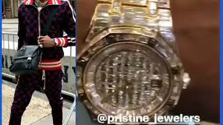 Rich The Kid Shows His New AP With Diamonds