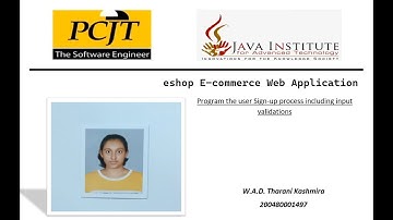 Web Project Task 02 | 1st Year | Java Institute | Tharani Kashmira