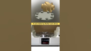 5 Axis table by Roller Cam Drive ⚒️⚙️ #cnc #vmc #5axismachining #caddesign #solidworks #machine #3d