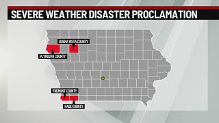 Gov. Reynolds issues disaster proclamation for counties affected by hail, tornado