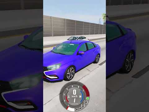 У какой машины лучше тормоза 😂 ? #shorts BeamNG Drive