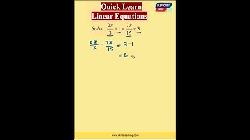 Solve 2x by 3 +1 =7x by 15x+3| Linear equations in one variable | Ckidzlearning |IIT-JEE|CBSE|