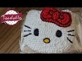 How To make a Hello Kitty cake with icing decoration (cream)