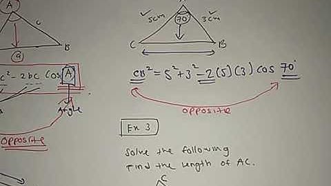 F4 Addmath KSSM Chapter 9: Solution of Triangles (9.2 Cosine Rule)