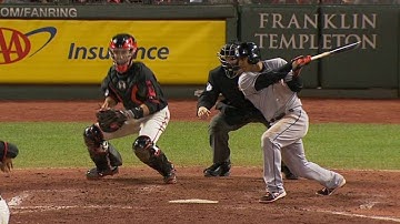 MIA@SF: Solano plates Stanton, Ozuna with a double