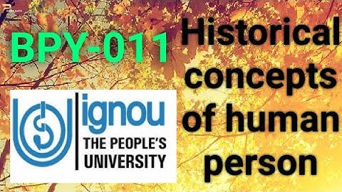 BPY-11 Historical concepts of human person