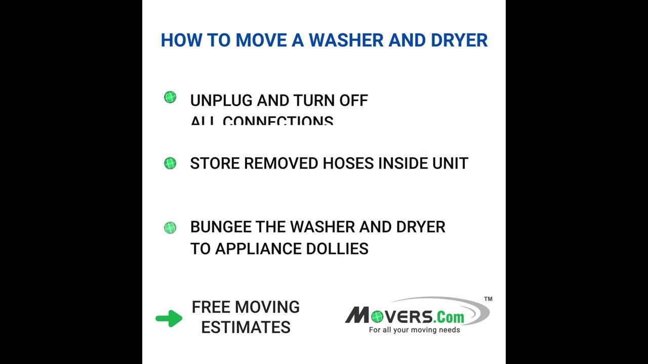 How to Move a Washer and Dryer Moving Heavy Appliances Tips and
