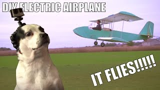 My HomeMade electric plane Really flies!!!! (short hops) part7