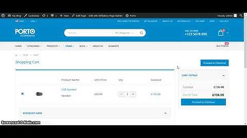 Porto WordPress(how to change Cart Page Layout)