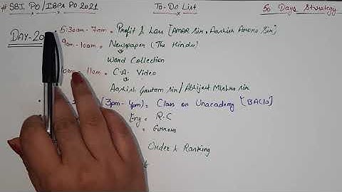 SBI PO/IBPS PO Day 20 To Do List. Follow it blindly for 50 days and get a job in SBI. #SBIPO #IBPSPO