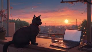 1 Hour Lofi Cat ~ Relax with My Cat ~ Sleep, Relax, Study, Chill ~ Peaceful Piano 🍀