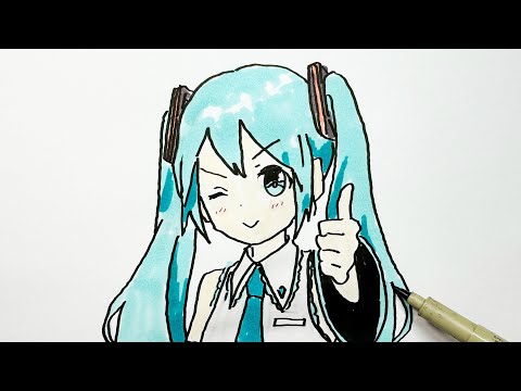 HATSUNE MIKU Speed Drawing manga anime 初音 ミク