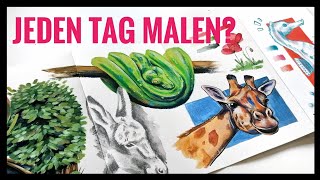 Muss man JEDEN TAG malen? - meine Erfahrungen \& malen im Skizzenbuch