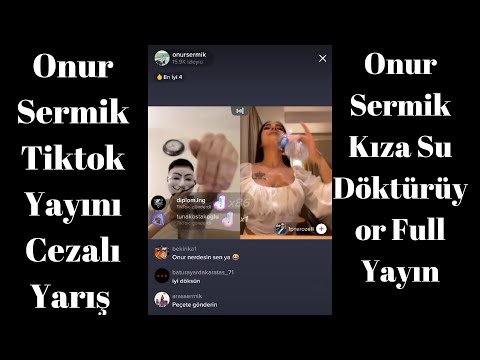 Onur Sermik Canlı Yayın Kıza Su Döktürüyor Yayında Full Yayın !!!