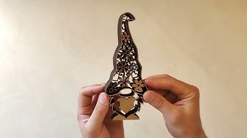 New gnomes designs for laser cutting | Glowforge templates | Wood cut | Dxf & Svg files | Craft