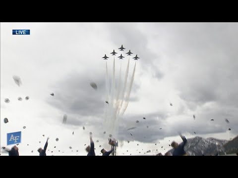 Air Force Thunderbirds Fly Over Air Force Academy Graduation