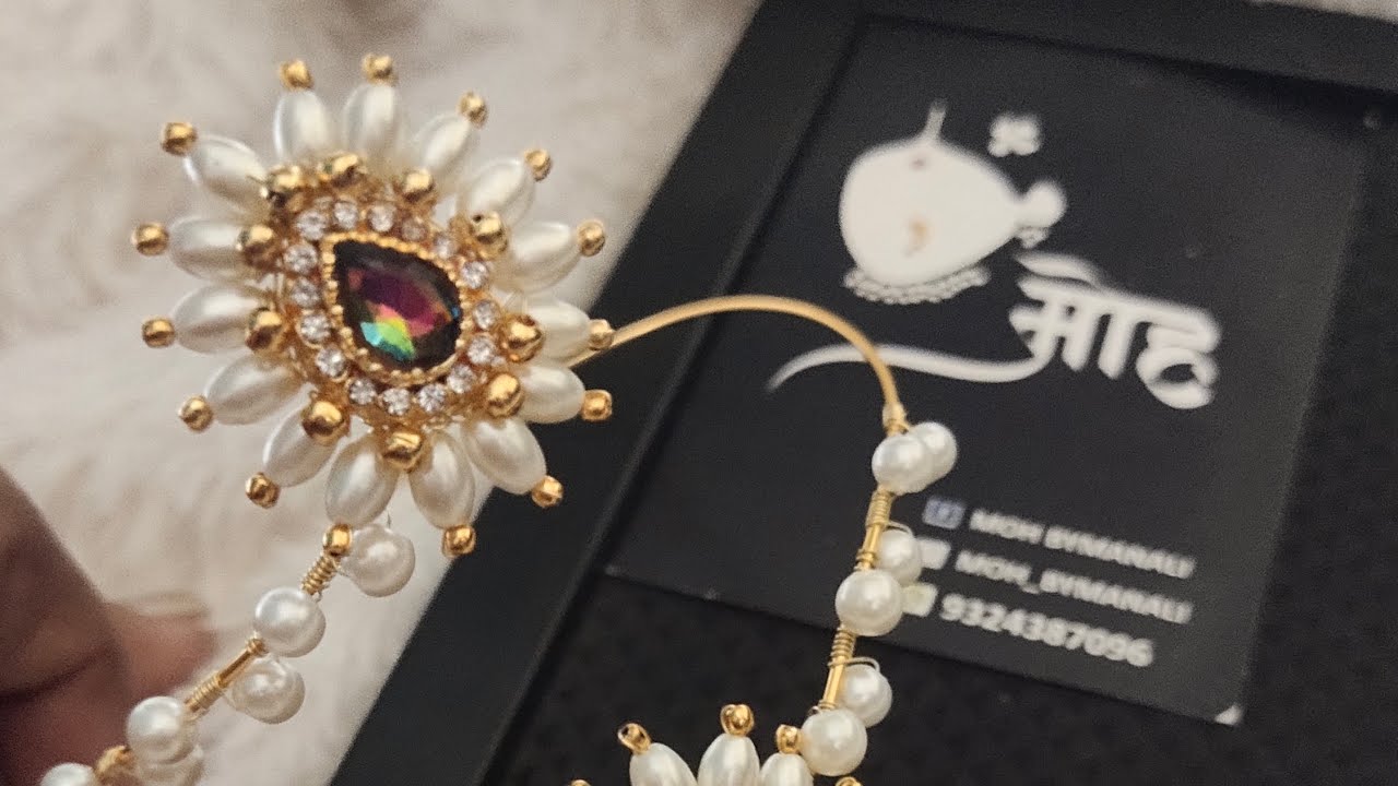 चला बनवूया मोती बाजूबंद 😊 @mohbymanali #handmadejewellery #nathmakingworkshop