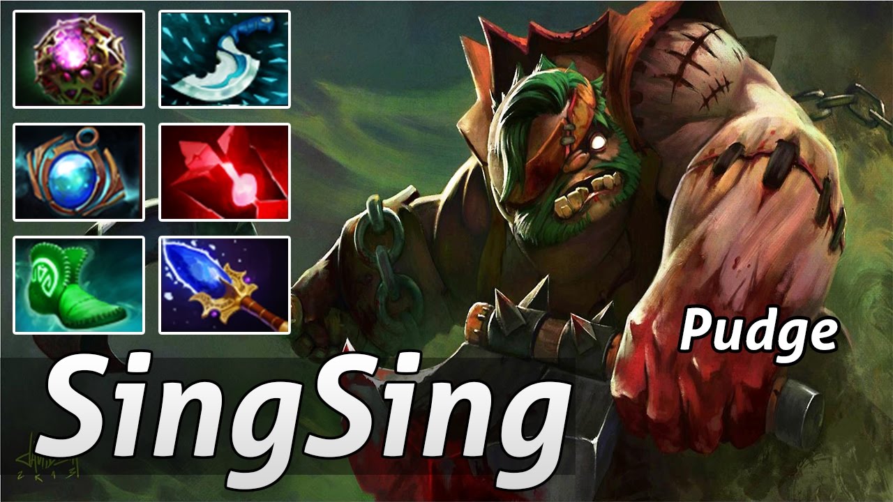 Brutal 1 Kill per min 6k HP 30 Charges Bloodstone Pudge by SingSing Gameplay Dota 2