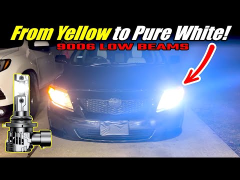Bright 9006 Low Beam Upgrade In Minutes! Novsight N99 Leds Corolla