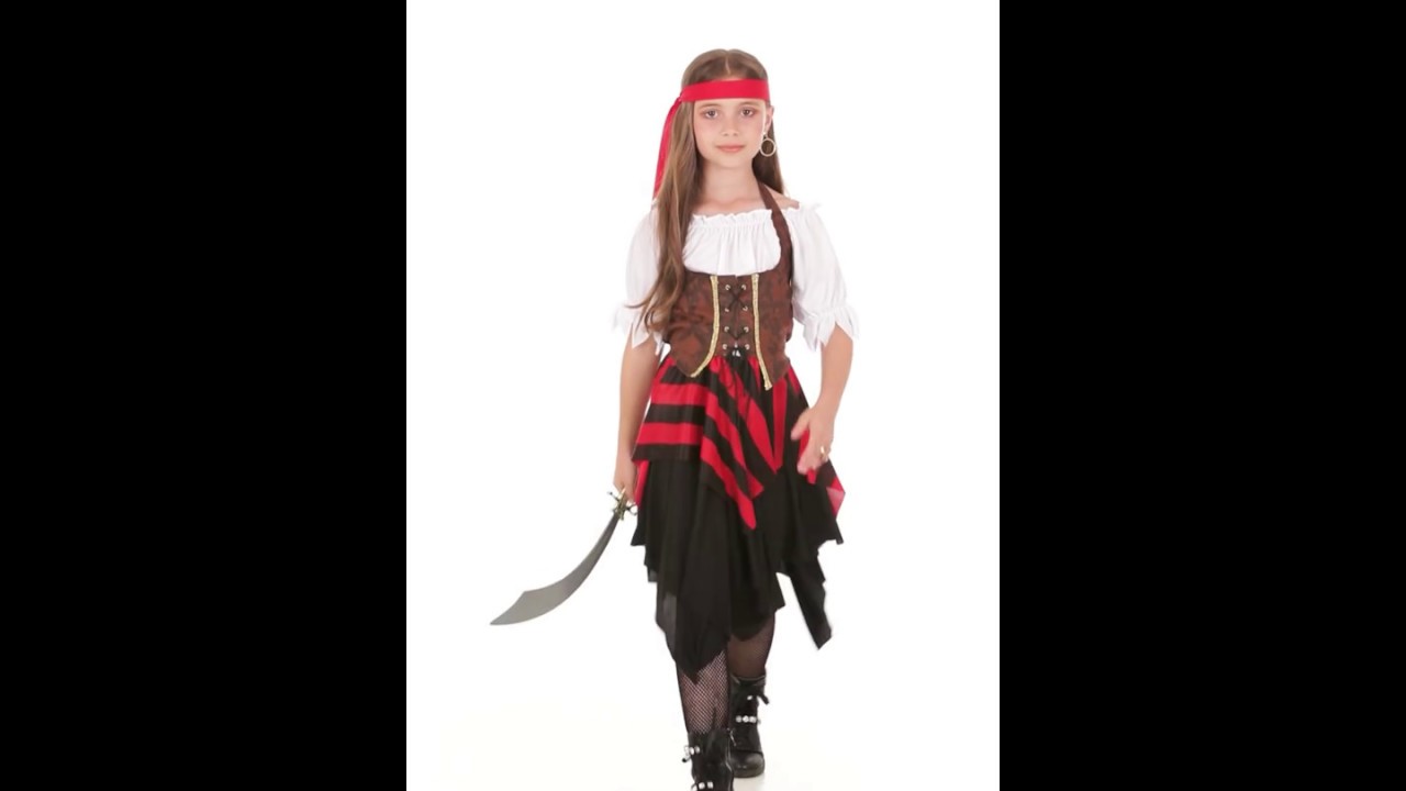 Disfraz de chica pirata infantil. YouTube