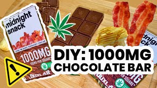 Cannabis Infused | 1000MG 'Midnight Snack' Chocolate Bar Made with Bacon & Potato chips!?