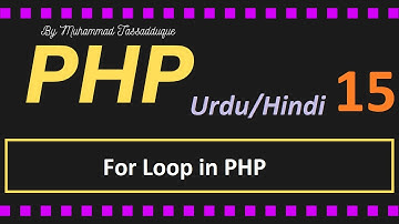 For Loop in PHP | How For loop works in PHP | PHP Tutorial for beginners in Hindi / Urdu