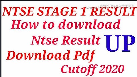 NTSE Uttar Pradesh Stage 1 Result declared 2020 ll How to download Ntse result 2020