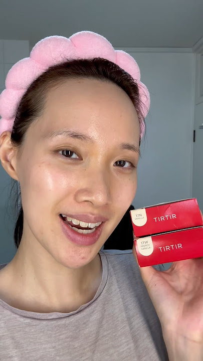 Comparing 17W French vanilla and 17N vanilla of the Tirtir red cushion 🤓😍 #kbeauty #tirtir
