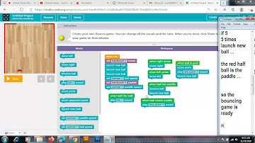 Making a Bouncing Ball Game Project on Code.org