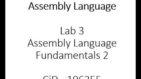 106355 - COAL - LAB 3 - Part 1