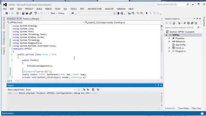 Run a foreign exe inside a windows form app C#