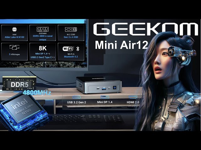 GEEKOM Mini Air12 Mini PC 12th Gen Intel Alder Lake - GEEKOM