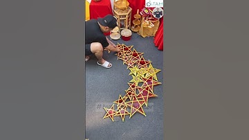 Cách ghép lồng đèn sao không viền thành trăng khuyết trang trí Trung thu #tamnguyendecor #trungthu