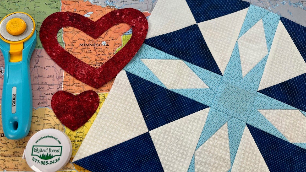 Minnesota - Block 50 of 50! Celebrating the States Block of the Month; a 4+ year quilt project!