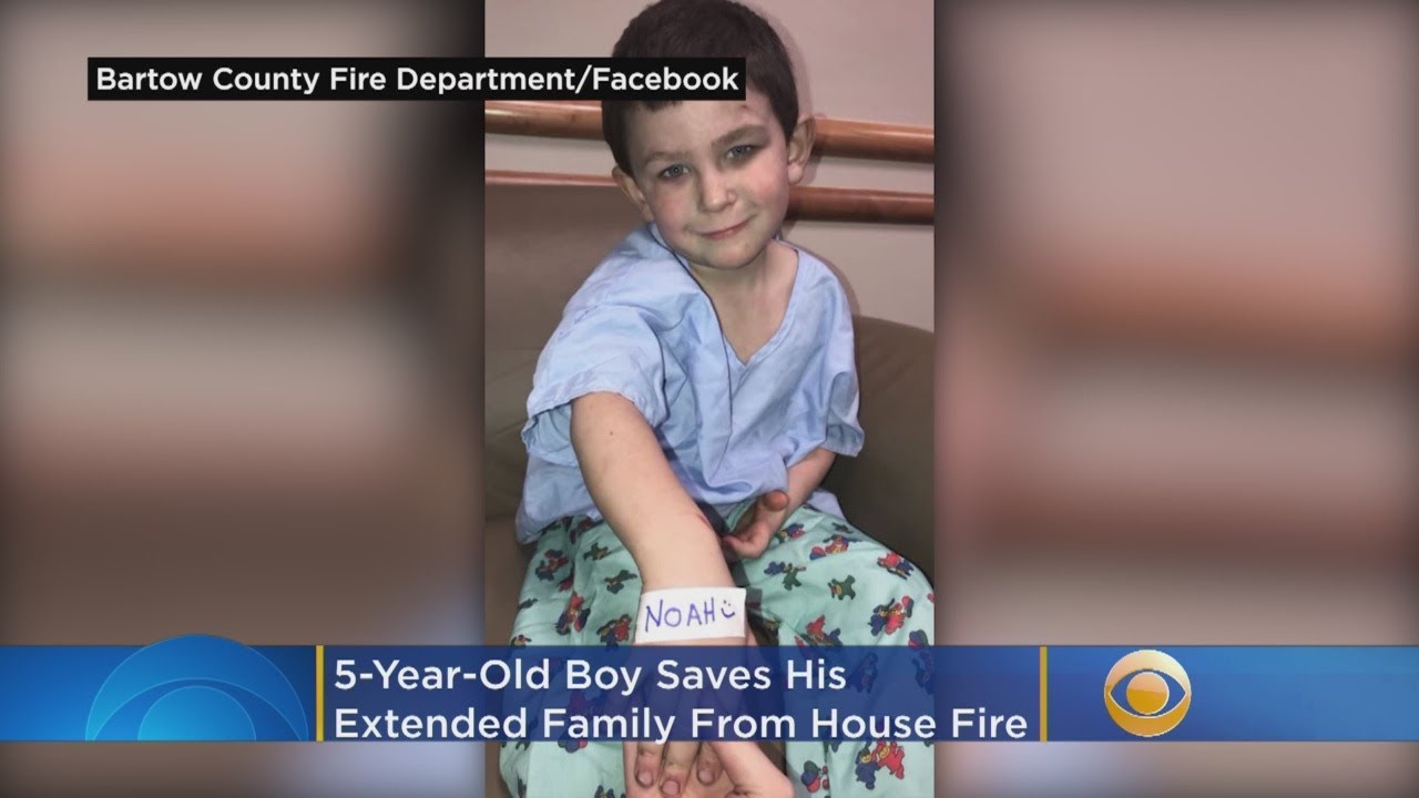 Five-year-old boy hailed a hero after rescuing family from house fire, The  Independent