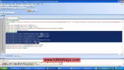 QTP Online Classes for Beginners | qtp uft testing | quick test professional |Free Demo | H2KInfosys