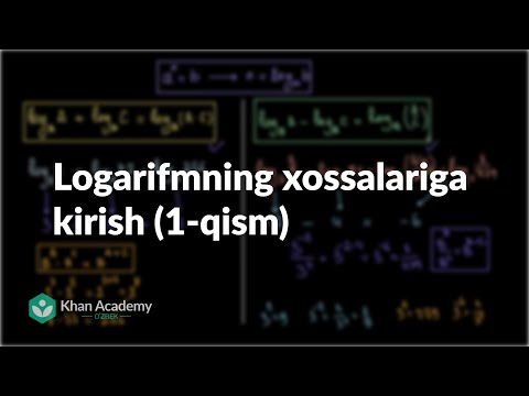 Video: Logarifmning 4 ta qonuni qanday?