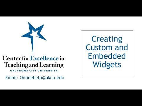 Creating Custom and Embedded Widgets