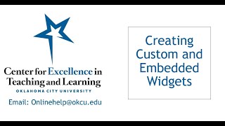 Creating Custom and Embedded Widgets