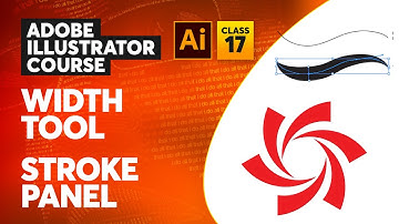 Adobe Illustrator Course | Width Tool - Stroke panel - Class 17