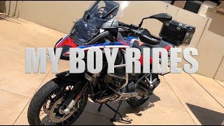 My Son Rides the GSA for the first time.......