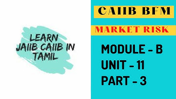 CAIIB BFM MODULE B UNIT-11 PART  3  EXPLAINED IN TAMIL  @LEARN JAIIBCAIIB INTAMIL  MARKET RISK
