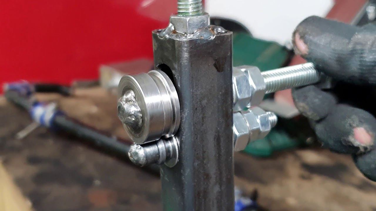 Homemade tube bead roller. DIY track car coolant pipe bead roller/ swager.  