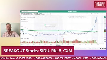 BREAKOUT Stocks: SIDU - RKLB - CXAI